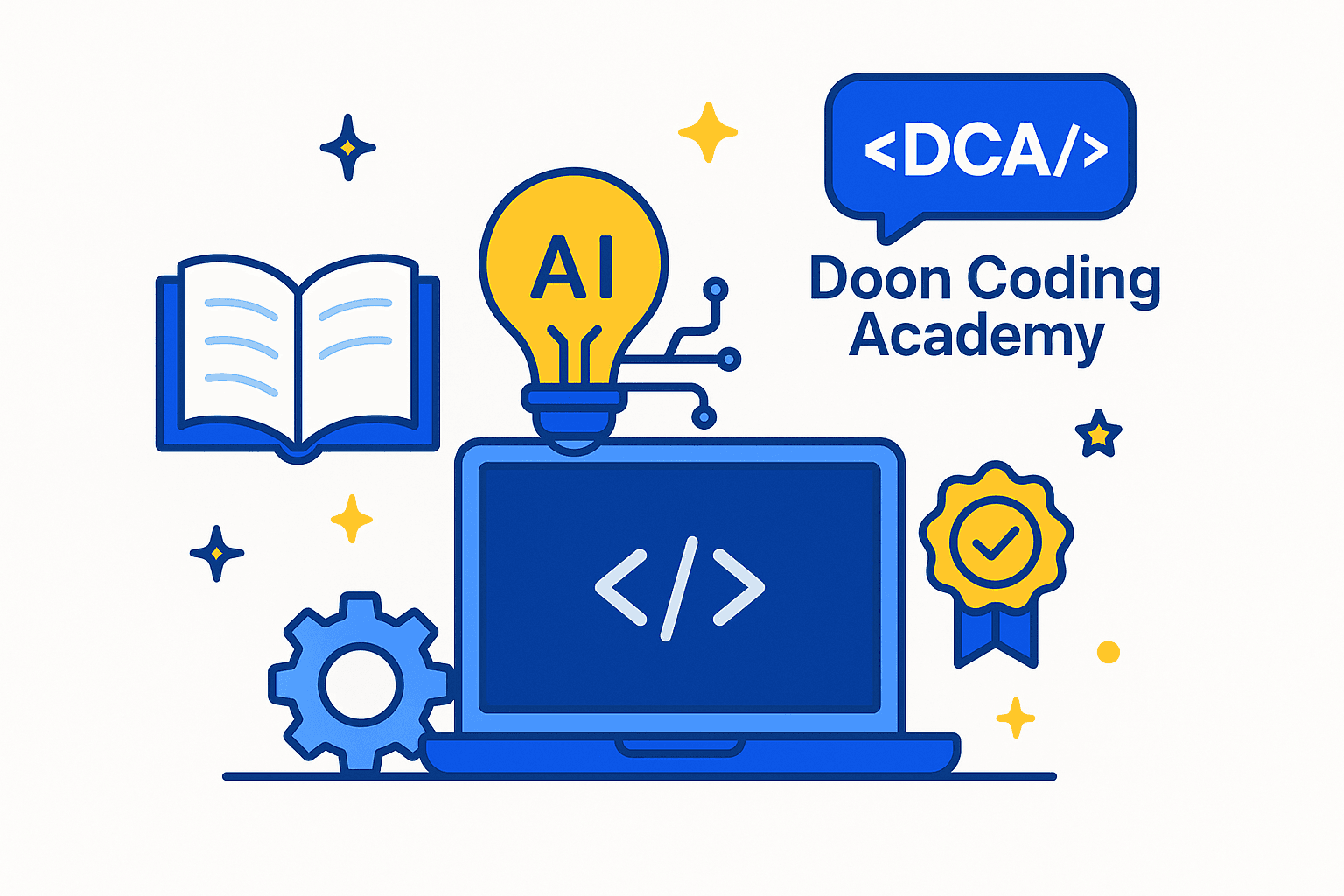 Branded illustration of Doon Coding Academy