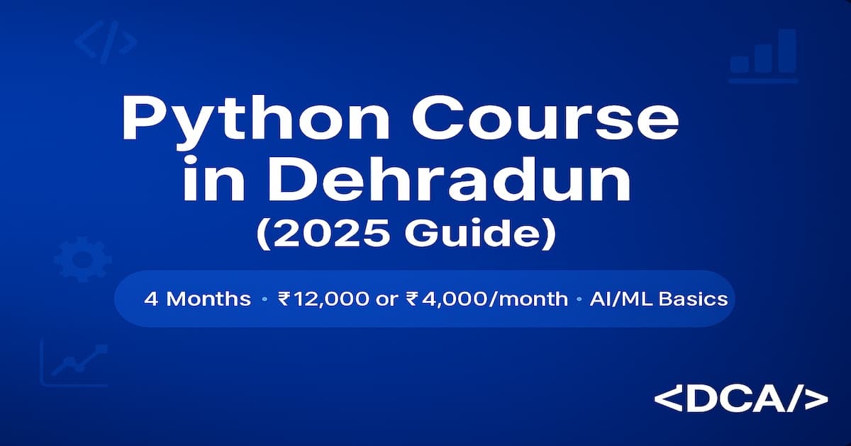 Students learning Python programming and AI/ML modules at Doon Coding Academy in Dehradun