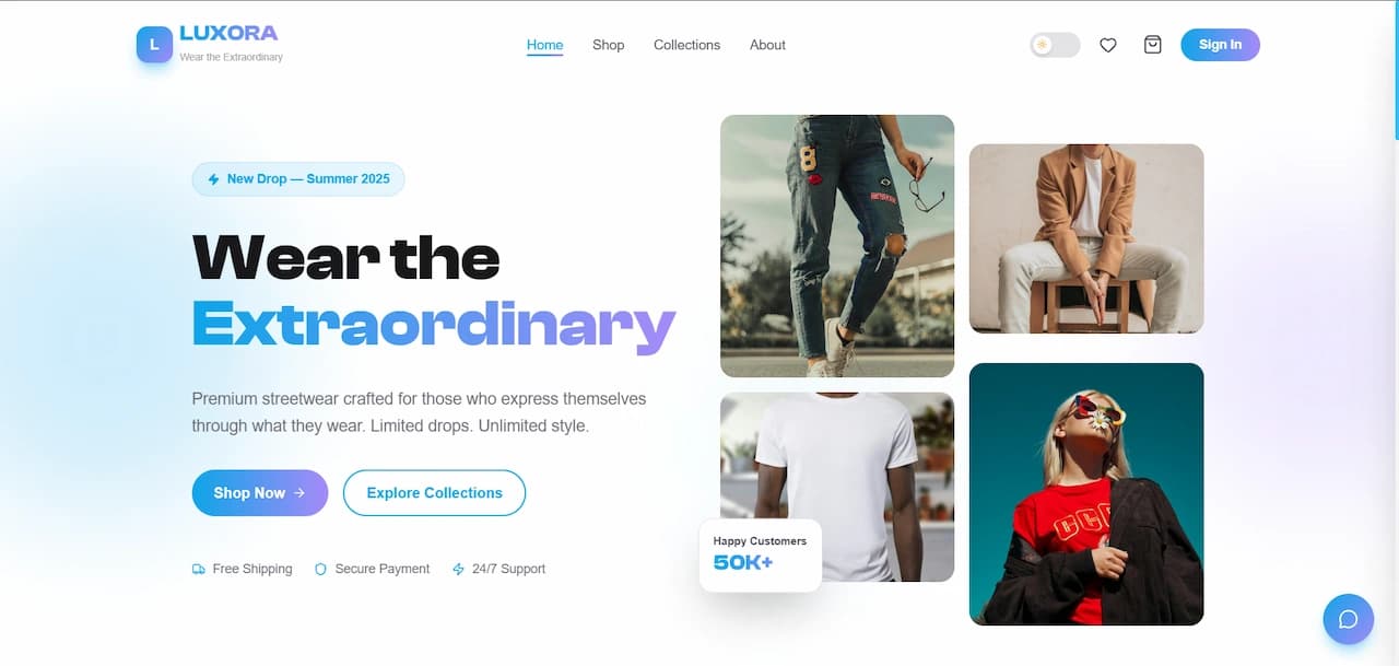 E-Commerce Website screenshot 1