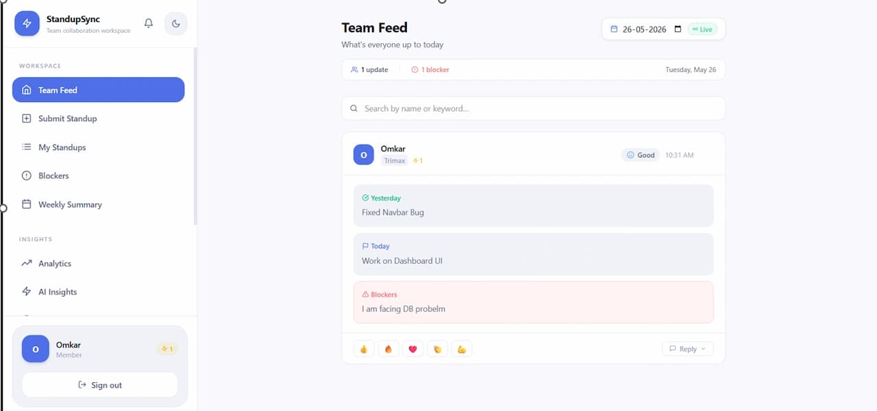 StandupSync screenshot 1
